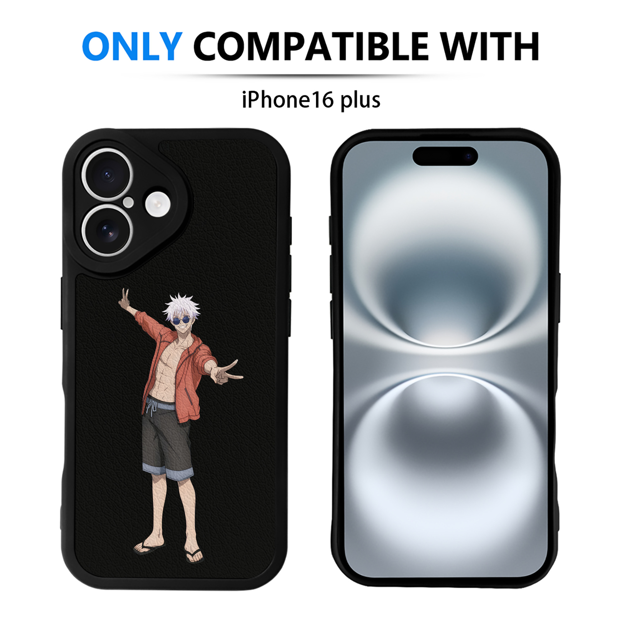 （画像用） 呪術廻戦 Jujutsu Kaisen 【iPhone 16シリーズ対応】シリコンスマホケース（レザー調） 材質：シリコン